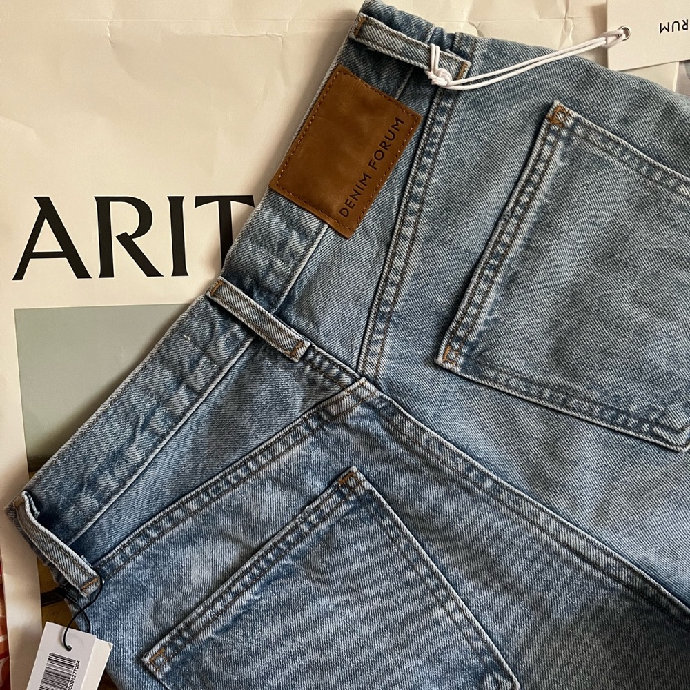 Aritzia Denim Forum Mid Thigh Shorts